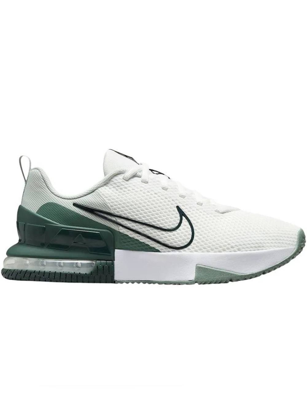 Nike White & Dark Green Training Sneakers 7.5